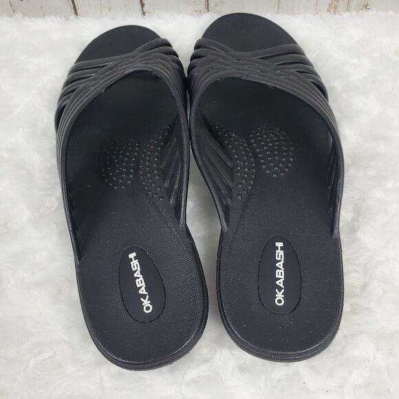 Okabashi Venice Rubber Sandals Black Size ML 8-9 - Picture 4 of 8